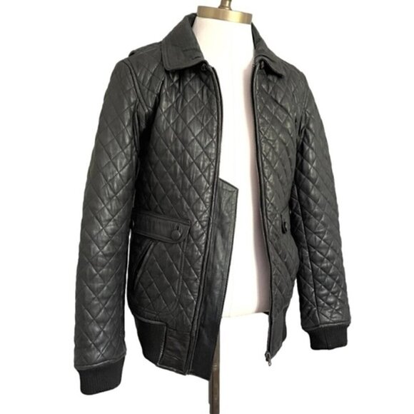 Corpus Black Lambskin Quilted Leather Jacket - S - Picture 11 of 12